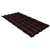 Металлочерепица кредо 0,5 Satin RAL 8017 шоколад