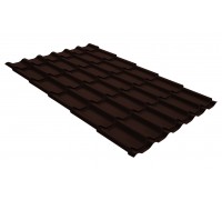 Профиль волновой Классик Grand Line 0,5 GreenCoat Pural BT RR 887 шоколадно-коричневый (RAL 8017 шоколад)
