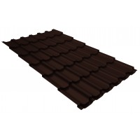 Профиль волновой Квинта плюс 0,5 GreenCoat Pural BT RR 887 шоколадно-коричневый (RAL 8017 шоколад)