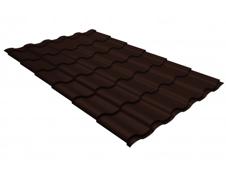 Профиль волновой Кредо Grand Line 0,5 GreenCoat Pural BT, matt RR 887 шоколадно-коричневый (RAL 8017 шоколад)