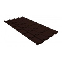 Профиль волновой Камея Grand Line 0,5 GreenCoat Pural BT RR 887 шоколадно-коричневый (RAL 8017 шоколад)