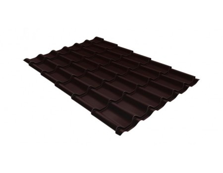 Металлочерепица классик 0,5 Rooftop Бархат RAL 8017 шоколад