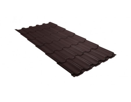 Металлочерепица квинта плюс 0,5 Rooftop Бархат RAL 8017 шоколад