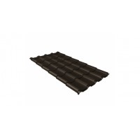 Металлочерепица камея Grand Line 0,5 Rooftop Бархат RR 32 темно-коричневый