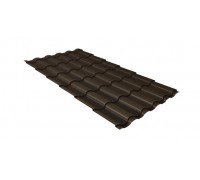 Металлочерепица кредо 0,5 Rooftop Бархат RR 32 темно-коричневый