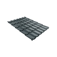 Металлочерепица классик 0,5 Rooftop Бархат RAL 7016 антрацитово-серый