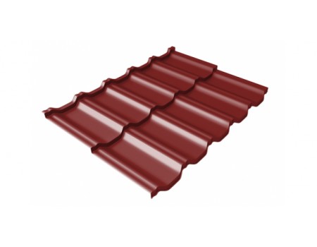 Профиль волновой модульный квинта Uno Grand Line c 3D резом 0,45 PE RAL 3011 коричнево-красный