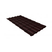 Металлочерепица кредо 0,5 Satin Matt RAL 8017 шоколад