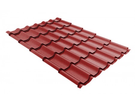 Металлочерепица классик 0,5 Rooftop Бархат RAL 3011 коричнево-красный
