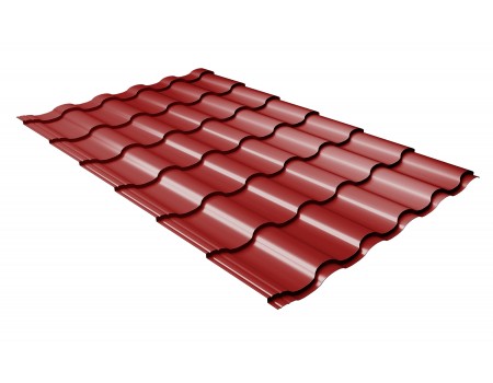 Металлочерепица кредо 0,5 Rooftop Бархат RAL 3011 коричнево-красный