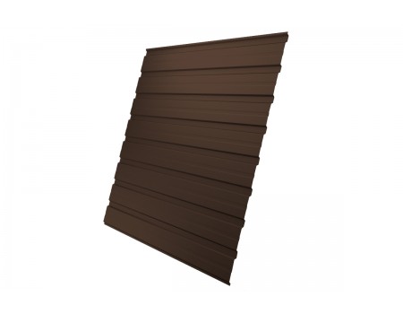 Профнастил С10В Grand Line 0,5 GreenCoat Pural BT, matt RR 887 шоколадно-коричневый (RAL 8017 шоколад)