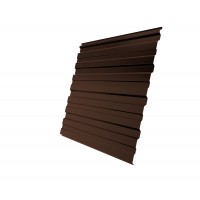Профнастил С10R Grand Line 0,5 GreenCoat Pural BT RR 887 шоколадно-коричневый (RAL 8017 шоколад)