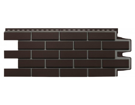 Фасадная панель Grand Line Клинкерный кирпич Design шоколадный со швом RAL 7006