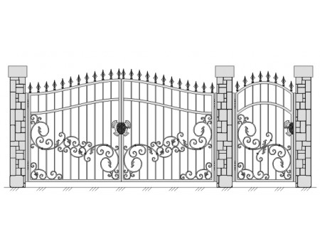 Ворота и калитка VK-5016