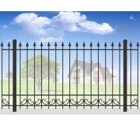 Кованый забор для дачи МС-1013