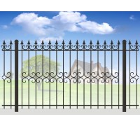 Кованый забор для дачи МС-1032