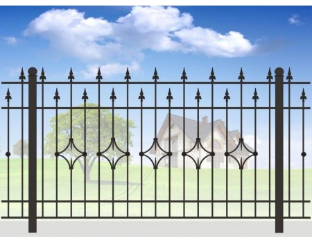 Кованый забор для дачи МС-1033