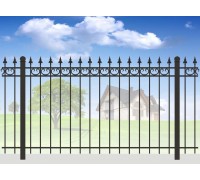 Кованый забор для дачи МС-1034