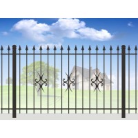 Кованый забор для дачи МС-1037