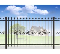 Кованый забор для дачи МС-1040