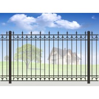 Кованый забор для дачи МС-1041