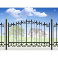 Кованый забор для дачи МС-1055