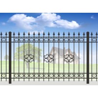 Кованый забор для дачи МС-1068