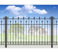 Кованый забор для дачи МС-1075