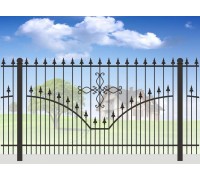Кованый забор для дачи МС-1076