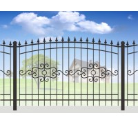 Кованый забор для дачи МС-1080