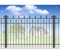 Кованый забор для дачи МС-1011