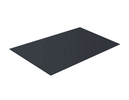Плоский (гладкий) лист 7024 (графит), в пленке, 2 х 1,25 м,  0,4 PE