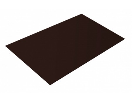Плоский (гладкий) лист 8017 (коричневый), в пленке, 2 х 1,25 м,  0,4 PE