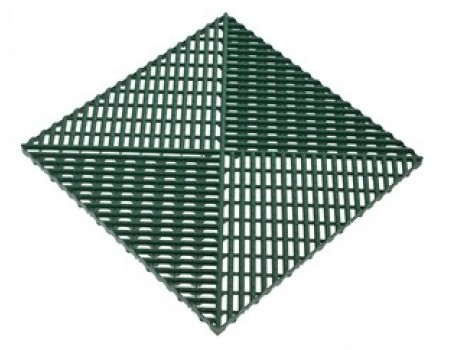 Газонная решётка с обрамлением, 0,4 х 0,4 х 0,018 м , зеленый