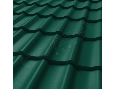 Металлочерепица СМ Классик Rooftop Бархат® RAL 6005 0.50