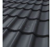 Металлочерепица СМ Классик Rooftop Бархат® RAL 7024 0.50