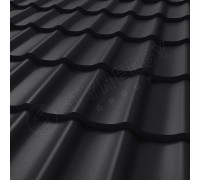 Металлочерепица СМ Классик Rooftop Бархат® RAL 9005 0.50