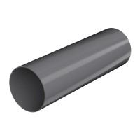 ТН ПВХ 125/82 мм, водосточная труба пластиковая (3 м), серый