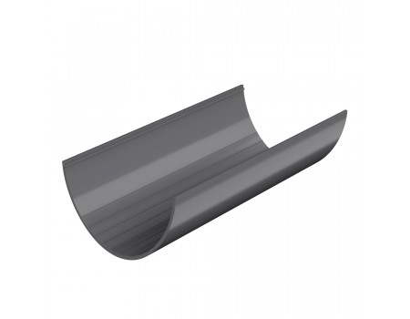 ТН ПВХ 125/82 мм, водосточный желоб пластиковый (3 м), серый