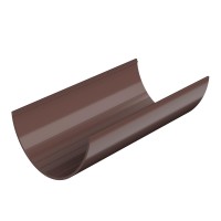 ТН ПВХ 125/82 мм,водосточный желоб пластиковый (3 м), коричневый