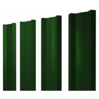 Штакетник металлический, М-образный, RAL 6005 (зеленый),  2 х 0,1 м.