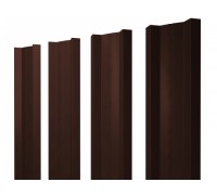 Штакетник металлический, М-образный, RAL 8017 (коричневый),  1,5 х 0,1 м.