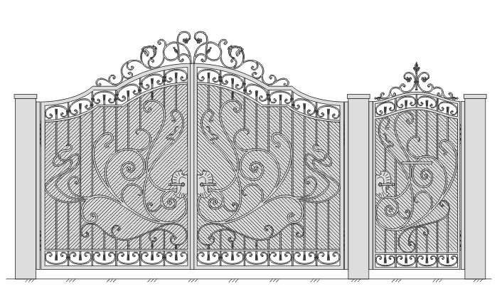 Кованый рисунок на ворота