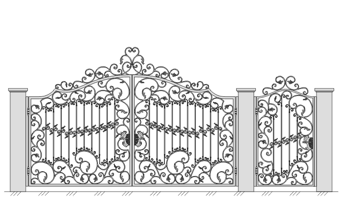 Кованый рисунок на ворота